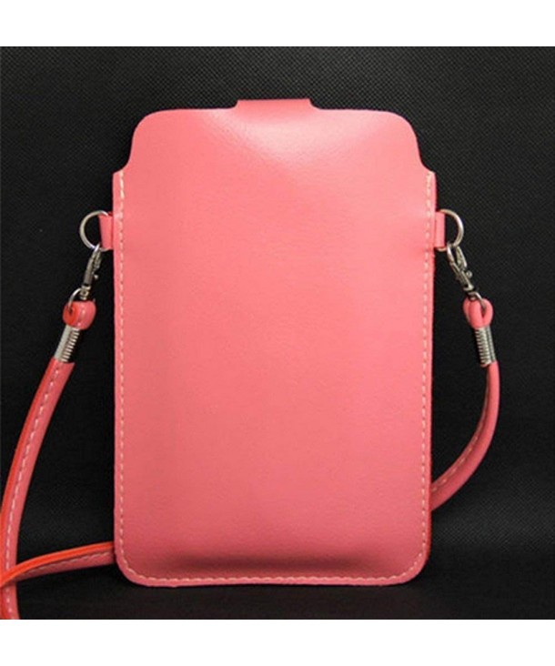 Women Leather Small Shoulder Crossbody Bag Cellphone Pouch Wallet Card ...