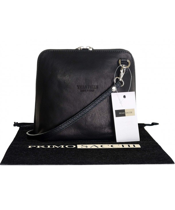 Italian Soft Leather Hand Made Small/Micro Cross Body Bag or Shoulder Bag Handbag - Black ...