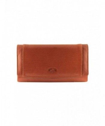 Manchester Collection: Ladies Large RFID Clutch Wallet - Cognac ...