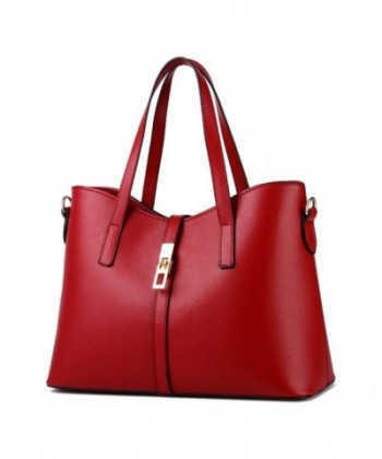 Urban Style 3-Way Women's Faux Leather Shoulder Tote Bag Business Top ...
