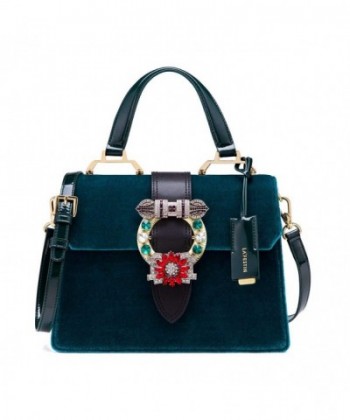 Vintage Bags for Women Velvet Leather Shoulder Purses with Jewels ...