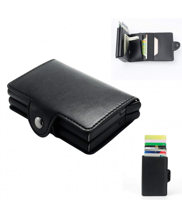Card Holder- Card Cases- Anti-theft-RFID Auto Pop-up Leather Wallets ...