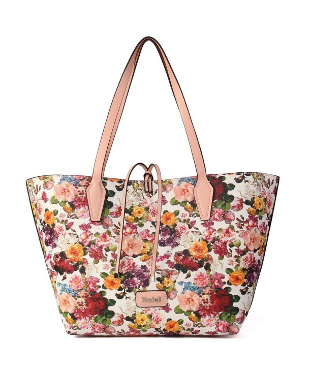 Women's Fashion Leather Tote Bags Handbag Luxury Flower Pattern ...