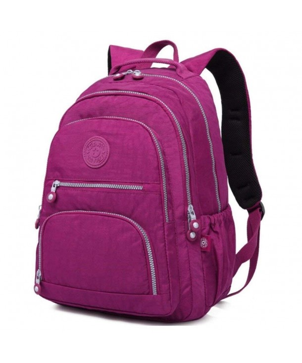 Daypack Lightweight Backpack Waterproof College - Light Purple ...