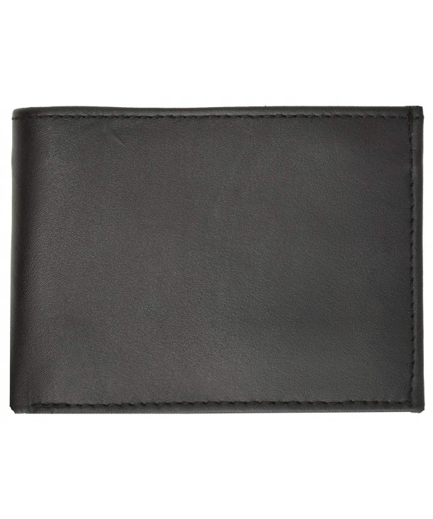 Black Bi-Fold Leather Wallet - C8112BDZ72H