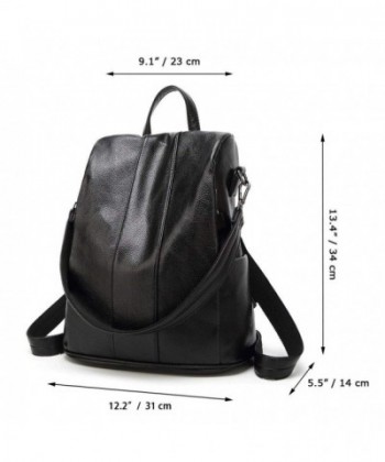 Womens Backpack Purse PU Leather Fashion Casual Shoulder Bag for Girls ...