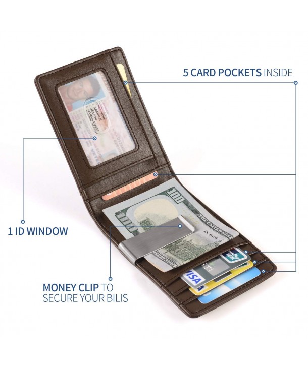 Minimalist Slim Front Pocket Wallets with RFID Blocking & Genuine ...