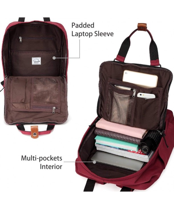 School Backpack-Unisex Anti-theft Vintage Water Resistant Bookbag ...