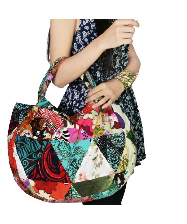 Bohemian Top Handle Cloth Shoulder Bag Handbag Tote- Patchwork ...