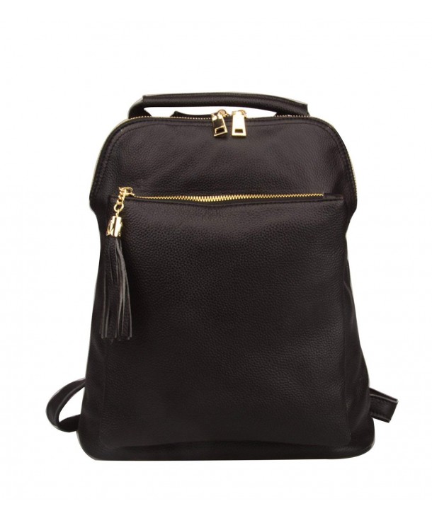 Women's Genuine Leather Backpack Purse Shoulder Handbag With Pockets ...