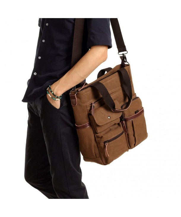 Men's Vintage Canvas Laptop Messenger Shoulder Bag Handbag For Business ...