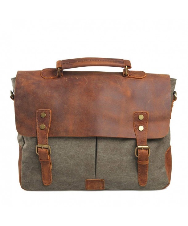 Men's Casual Canvas Schoolbag Crossbody Shoulder Messenger Bag - Model ...