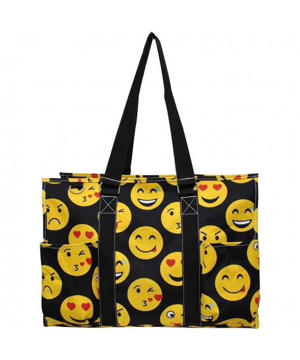 NGIL Themed Prints Large Zippered Caddy Organizer Tote Bag - Emoji ...