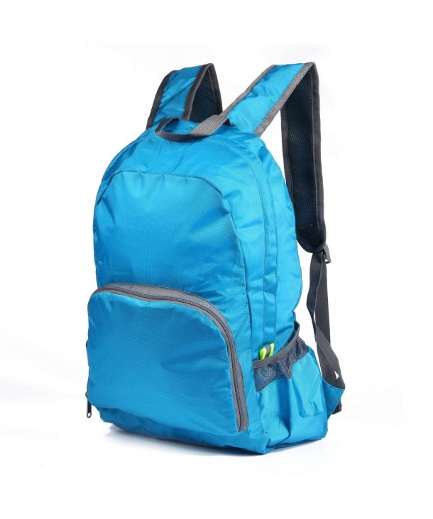 Foldable Camping Backpack Water Resistant Hiking Daypack - light blue ...