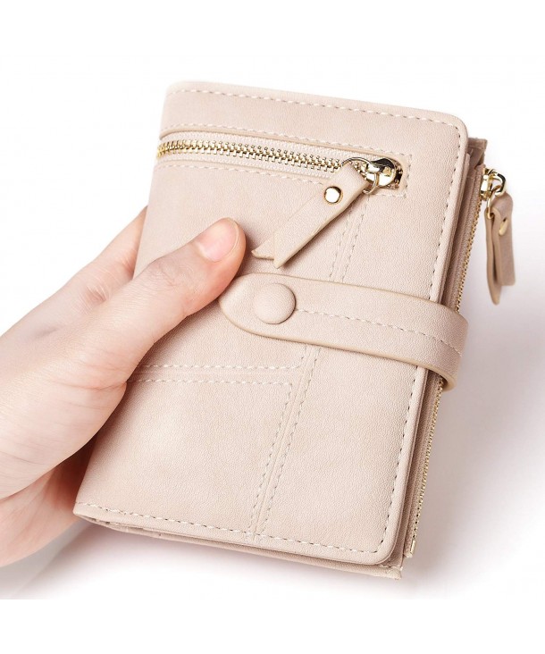 Womens RFID Blocking Leather Organized Wallets Purse Compact Bifold ...