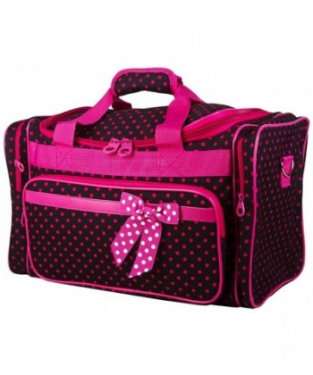 Ever Moda Polka Dots Large Duffle Bag (Black Pink) - CT112VDV80H