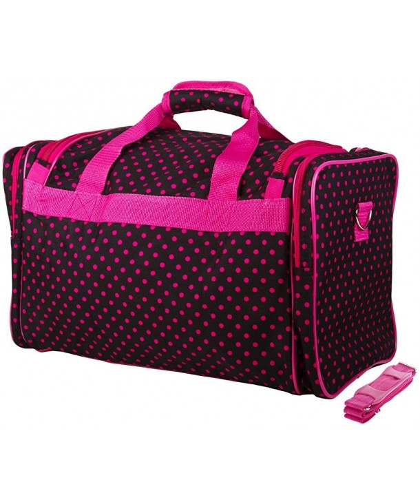 Ever Moda Polka Dots Large Duffle Bag (Black Pink) - CT112VDV80H