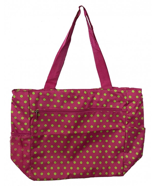 Large Shopping Unique Traveler Dots Pink