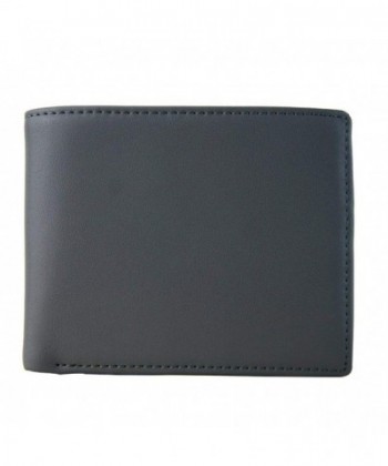 RFID Blocking Leather Bifold Wallets for Men - Gray - C212HUPNRSB