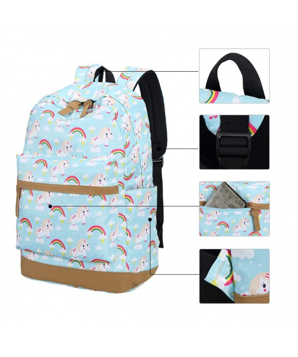 Backpack School Bookbag Daypack Unicorn - Unicorn blue T03-1 - CS18G869IW4