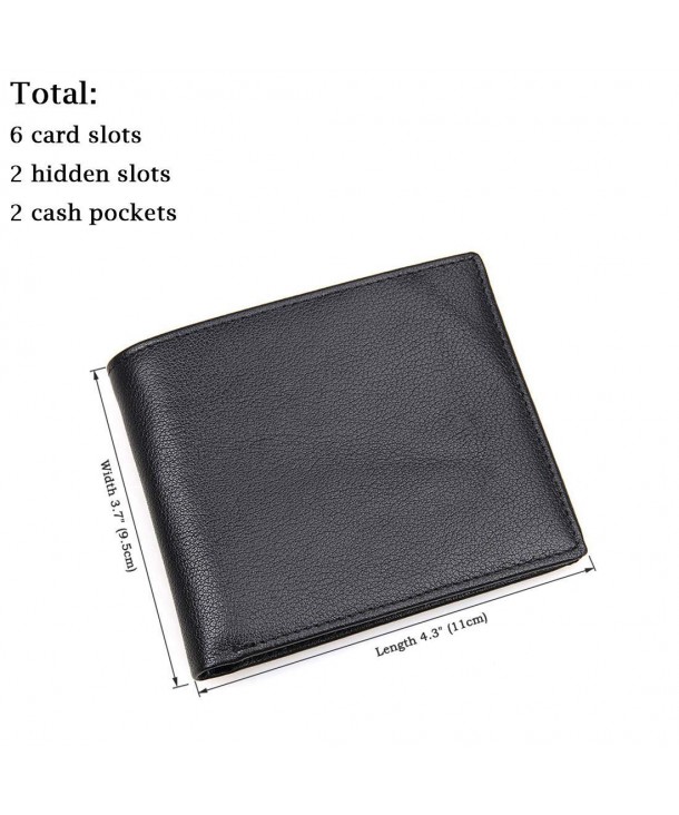 Mens Genuine Leather Wallet Slim Bifold RFID Blocking Stylish thin ...