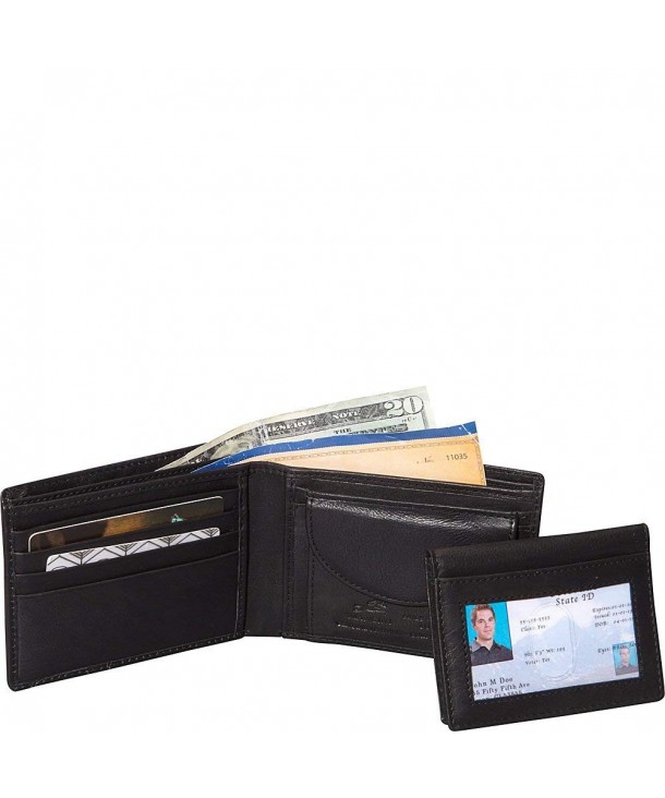 Collegiate Collection: RFID Passcase Wallet with Coin - Black - C411GBA9LW7