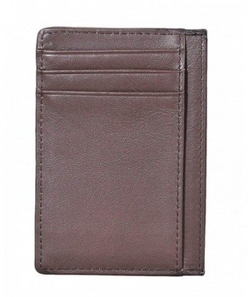 Slim Wallet RFID Minimalist Wallet Front Pocket Wallet Genuine Leather ...