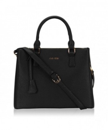Womens Classy Satchel Handbag - Black - CV12MDIDYF1