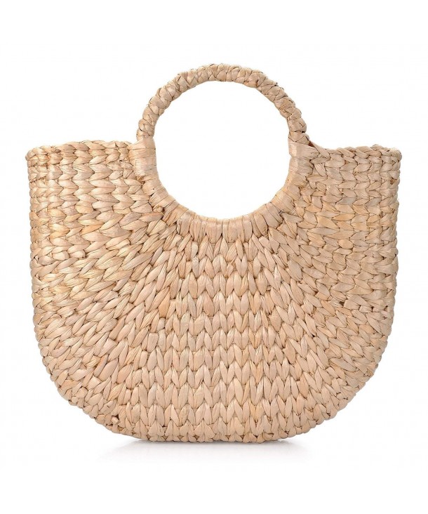 Womens Natural Chic Hand Woven Tote Bags - C418E3DGT4W