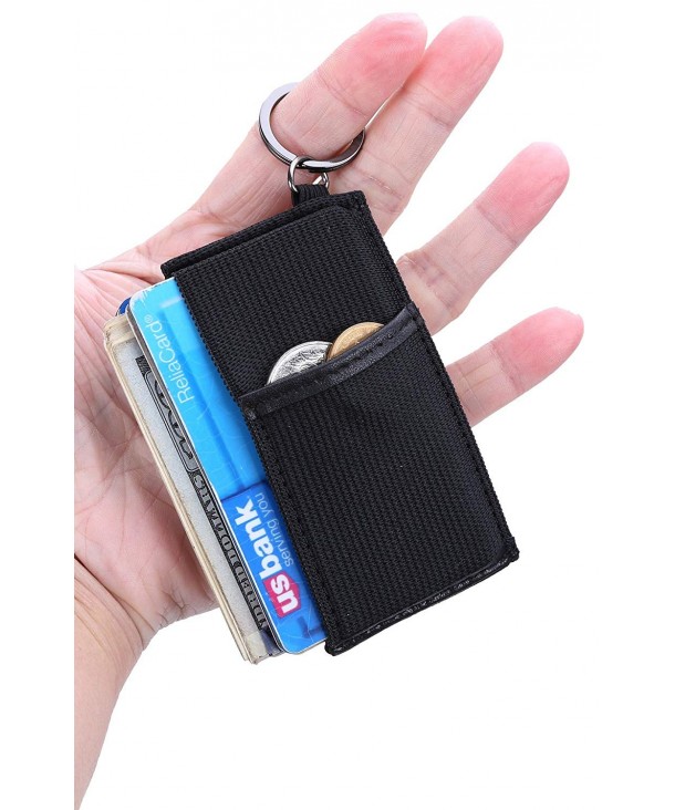 Minimalist Slim Wallet - Elastic Front Pocket Credit Card Holder for ...