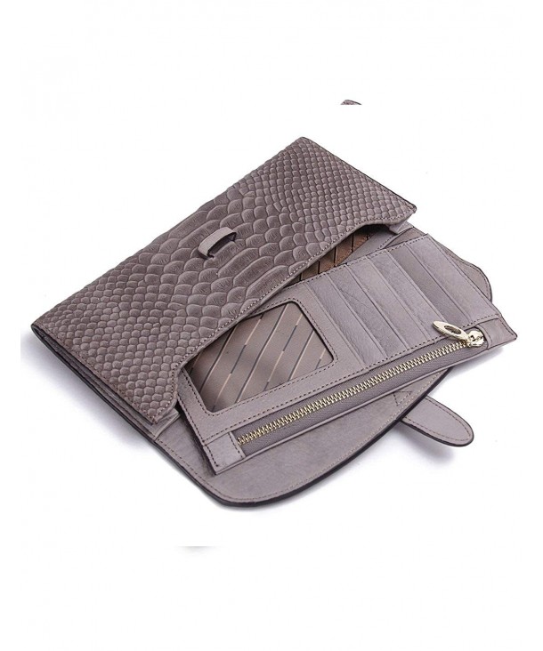 Genuine Leather Women's Envelope Clutch Purse Long Wallet Bag in Bag ...