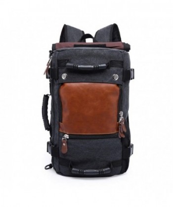 Backpack Handbag Messenger Capacity Rucksack - black - C718DXS2O0Y