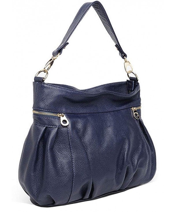 Leather Shoulder Handbags Crossbody Satchel - Navy Blue - C0184S9HIKQ