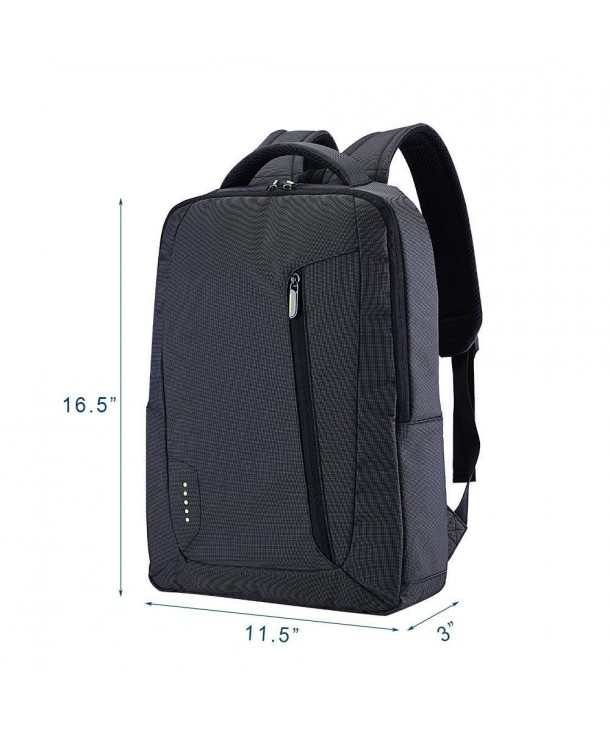 Backpack Business Resistant Computer Lightweight - Black with lime ...