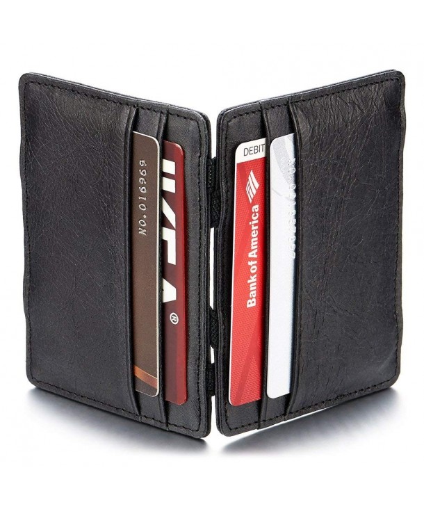 Two-sided Flip Compact Money Clip Cash Credit Card Business Card Holder ...
