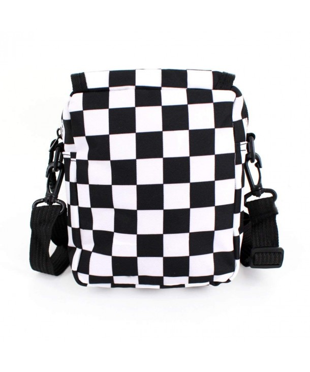 Small Vintage Canvas Crossbody Shoulder Bag Fashion Checkerboard ...