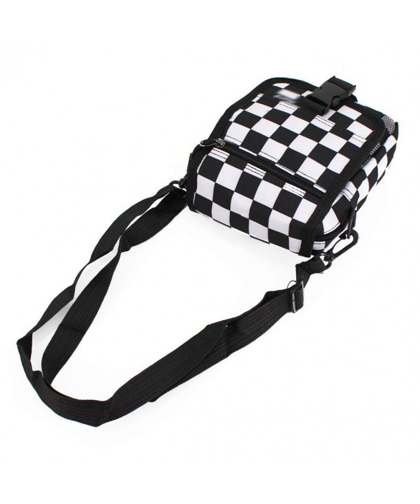 Small Vintage Canvas Crossbody Shoulder Bag Fashion Checkerboard ...