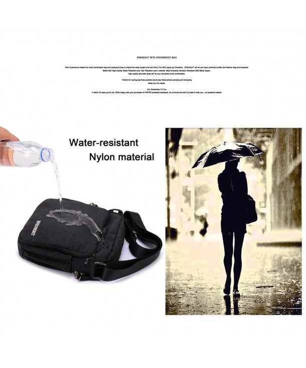 Rfid Travel Crossbody Bag Waterproof Nylon Shoulder Purse Bag Women Handbag Black S Cc184k69y7u